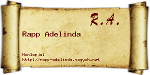 Rapp Adelinda névjegykártya